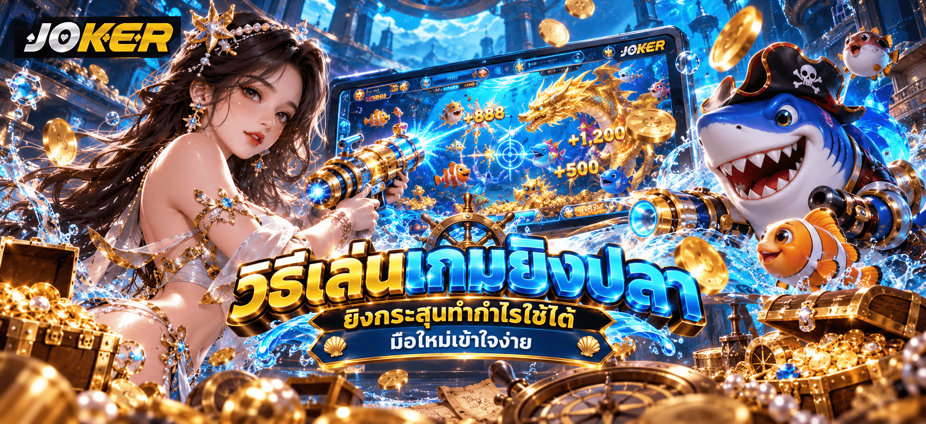 วิธีเล่นเกมยิงปลา